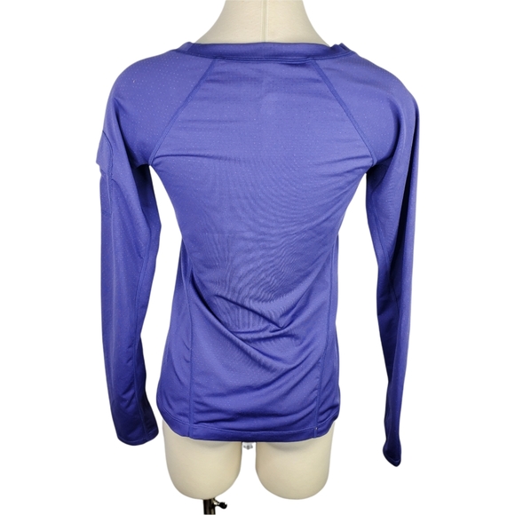 Merrell Select Wick Compression Blue Shimmer Jewel Longsleeve Womens top Medium - Picture 4 of 8